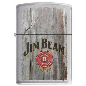 Zippo Lighter - Jim Beam Brushed Chrome - 852259