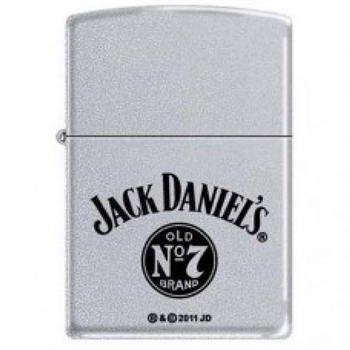 Zippo Lighter - Jack Daniel's Old No 7 Satin Chrome - 852537