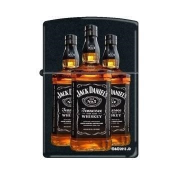 Zippo Lighter - Jack Daniels Bottles Black Matte - 853254