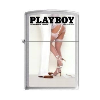 Zippo Lighter - Playboy Cover August 1978 Brushed Chrome - 853261