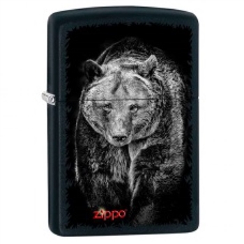Zippo Lighter - Bear Black Matte - 853407