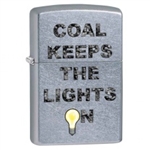 Zippo Lighter - Coal Keeps The Lights On Street Chrome - 853412