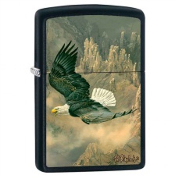 Zippo Lighter - Bryce Canyon Eagle Black Matte - 853422