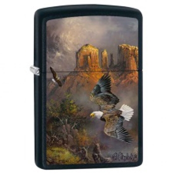 Zippo Lighter - Sedona Serenade Eagle Black Matte - 853423