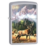 Zippo Lighter - Elk Call to Challenge Satin Chrome - 853424