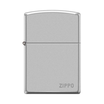 Zippo Pipe Lighter Logo Satin Chrome - 853800