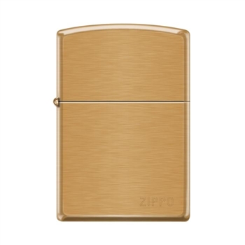 Zippo Pipe Lighter Logo Brushed Brass - 853801