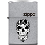 Zippo Lighter - Biker Skull With Logo Street Chrome - 853940