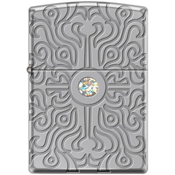 Zippo Lighter - Deep Carve With Large Swarovski - 853953