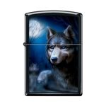 Zippo Lighter - Pack of Wolves Black Matte - 854025