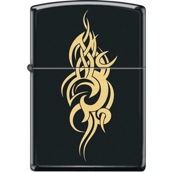 Zippo Lighter - Tribal Tattoo Black Matte - 854042