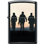 Zippo Lighter - Soldiers at Sunset Black Matte - 854048