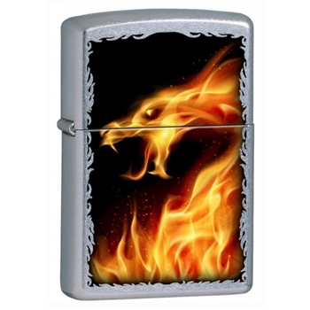 Zippo Lighter - Fire Dragon Street Chrome - 854053