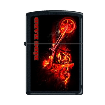 Zippo Lighter - Night Devil Ride Black Matte - 854057