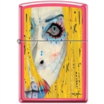 Zippo Lighter - Neal Taylor Painted Face Neon Pink - 854227