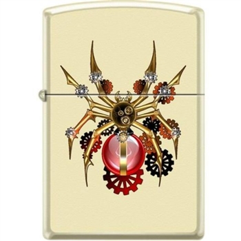 Zippo Lighter - Spider Steampunk Creme Matte - 854455