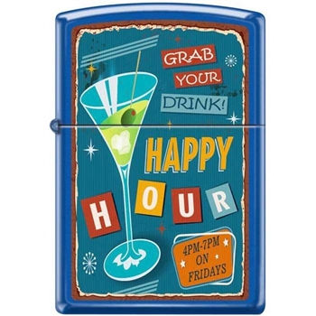 Zippo Lighter - Happy Hour Blue Matte - 854773