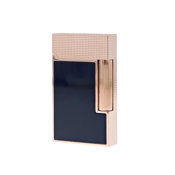 S.T. Dupont Ligne 2 Diamond Head Rose Gold/Blue Lacquer