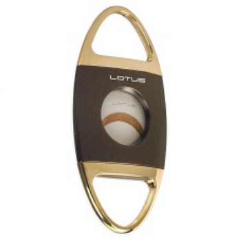 Lotus Jaws Serrated Cigar Cutter Brown & Gold - CUT604