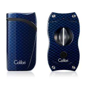 Colibri Falcon & V-Cut Carbon Fiber Gift Set Blue - GS310T04
