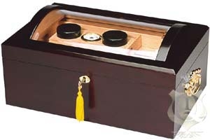 Humidor - IL Duomo Glass Dome Mahogany - HUM-150RND