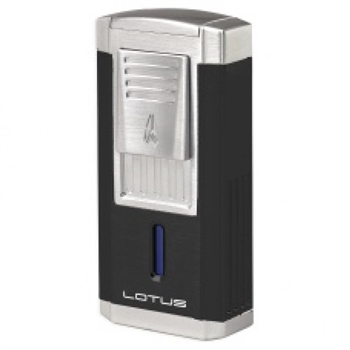 Lotus Lighter - Duke L60 Triple Flame w/ Cutter Black & Chrome