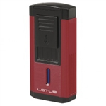 Lotus Lighter - Duke L60 Triple Flame w/ Cutter Red & Black