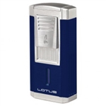 Lotus Lighter - Duke L60 Triple Flame w/ Cutter Blue & Chrome
