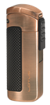 Lotus CEO L66 Triple Jet Lighter w/Cigar Punch Brushed Copper - L6630
