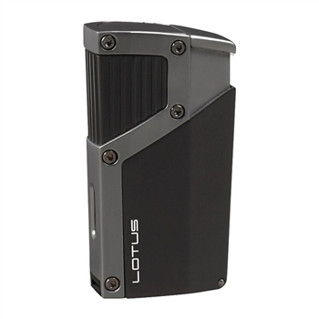 Black Label Czar Quad Torch Cigar Lighter Black Matte & Gunmetal - 140040