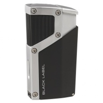 Black Label Czar Quad Torch Cigar Lighter Black Matte/Chrome