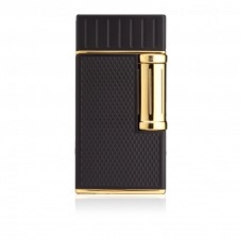 Colibri Lighter - Julius Flint Double Flame Black & Gold - LI221C3