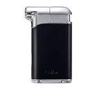 Colibri Pacific Air Pipe Flame Lighter Black & Chrome - LI400C5