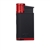 Colibri Lighter - Evo Angled Single Jet Black & Red - LI520C2