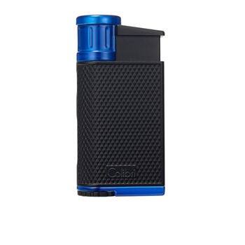 Colibri Lighter - Evo Angled Single Jet Black & Blue - LI520C3