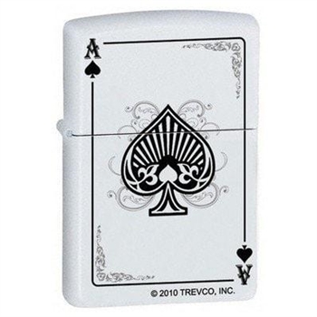Zippo Lighter - In Spades White Matte Spade - ZC1003306