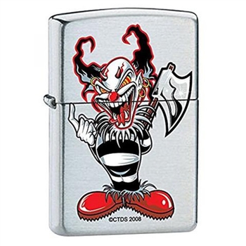 Zippo Lighter - Ax Clown Brushed Chrome - ZCI005392