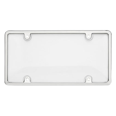 Chrome/Clear License Plate Frame Kit