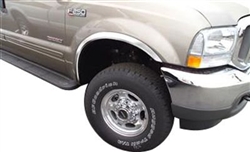 Ford Super Duty Chrome Wheel Well Fender Trim, 1999, 2000, 2001, 2002, 2003, 2004, 2005, 2006, 2007