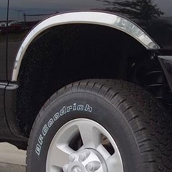 Dodge Ram 2500 / 3500 Chrome Wheel Well Fender Trim, 2010, 2011, 2012, 2013, 2014, 2015, 2016, 2017, 2018