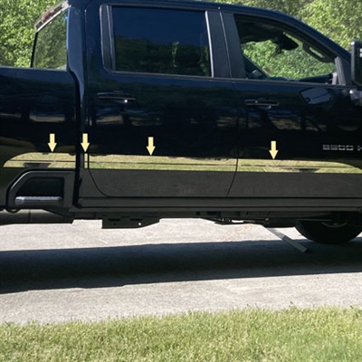 Chevrolet Silverado Chrome Molding Accent Trim, 8pc  2019, 2020, 2021, 2022, 2023