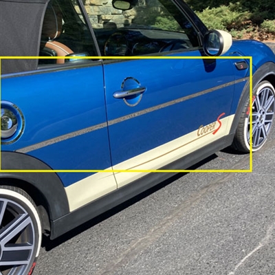 Mini Cooper 2-Door Convertible Chrome Side Trim, 6pc  2018, 2019, 2020, 2021, 2022, 2023