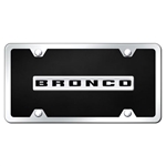 Bronco Logo Chrome License Plate