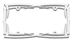 Chrome Blades Style License Plate Frame