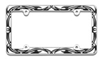 Chrome Tribal Style License Plate Frame