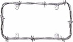 Chrome Barbed Wire Style License Plate Frame