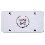Cadillac License Plate with Wreath and Crest Logo