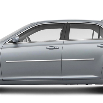 Chrysler 300 Chrome Body Side Moldings, 2011, 2012, 2013, 2014, 2015, 2016, 2017, 2018, 2019, 2020, 2021, 2022, 2023