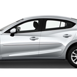 Mazda 3 Chrome Body Side Moldings, 2010, 2011, 2012, 2013, 2014, 2015, 2016, 2017, 2018, 2019, 2020, 2021, 2022, 2023