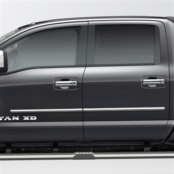 Nissan Titan Chrome Body Side Moldings, 2016, 2017, 2018, 2019, 2020, 2021, 2022, 2023